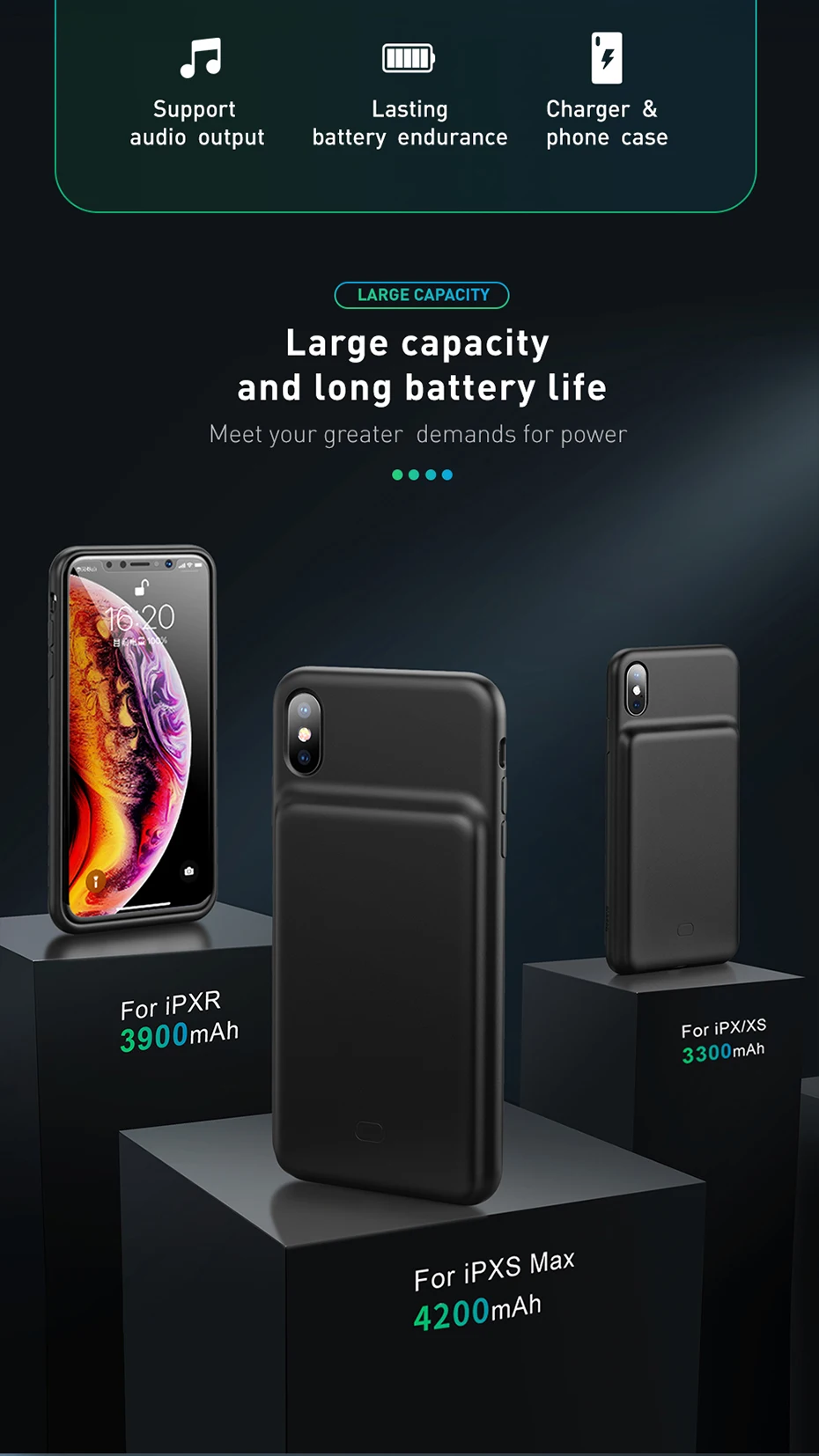 Чехол для зарядного устройства Baseus для iPhone X XS XR, чехол для аккумулятора для iPhone Xs Max, Ультратонкий чехол для задней панели, чехол для зарядного устройства