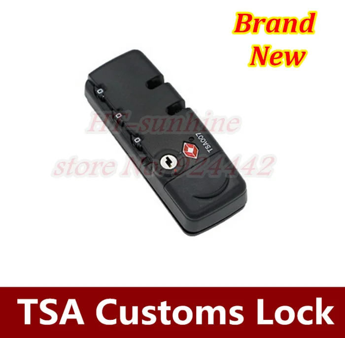 TSA007 3 Кодовый замок TSA багажный чемодан дорожная сумка кодовый черный Комбинации