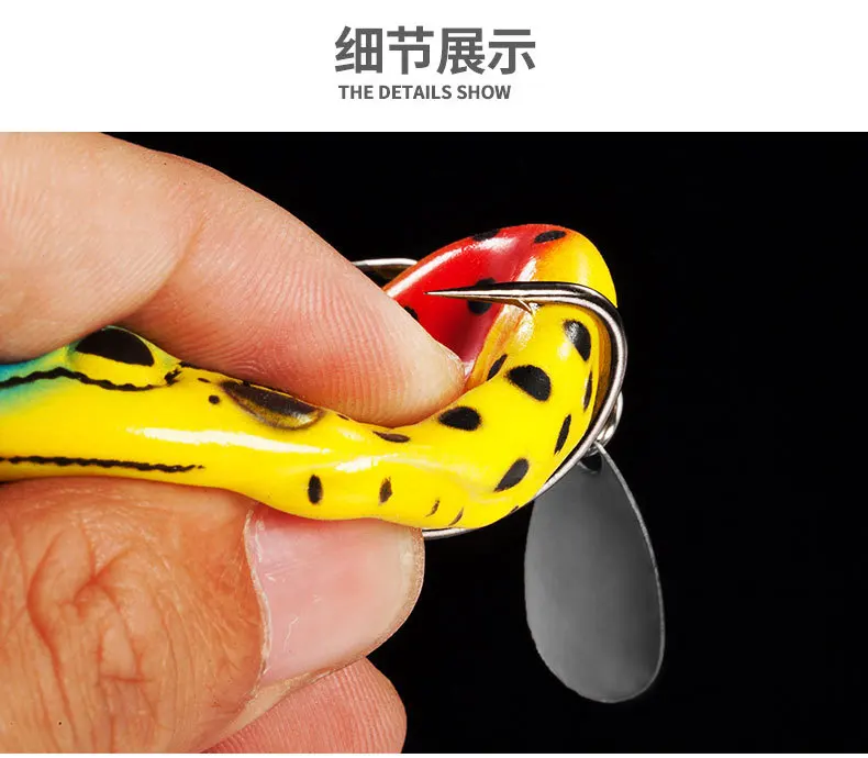100Pcs Soft Fishing lures 5CM 13G Plastic Frog Lure With Hook Top Water Artificial Bait Fish Tackle Wholesale A183 enlarge