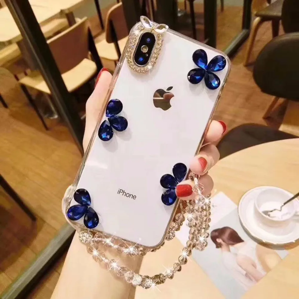 Роскошный чехол для телефона Samsung S20 Ultra S10 S9 S8 Plus Note 9 8 5 10 блестящий с кристаллами и