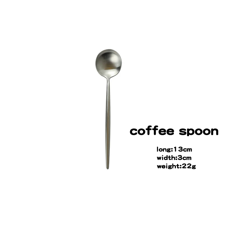 siliver coffee spoon Столового серебра западные столовые приборы, 18/10 Нержавеющая сталь вилка Посуда, Ножи вилка ложка, чайная ложка, столовые приборы, можно мыть в посудомоечной машине - Цвет: siliver coffee spoon