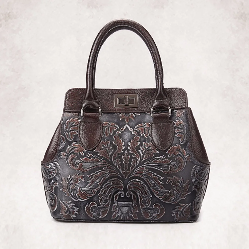 Женская сумка тоут из натуральной воловьей кожи винтажный дизайнерский саквояж