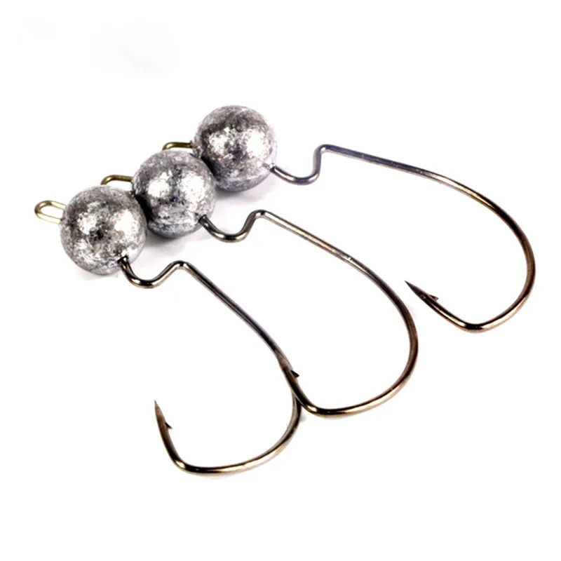 10 шт./лот рыболовные изделия жесткий кренк джиг-головка крючок свинцовая