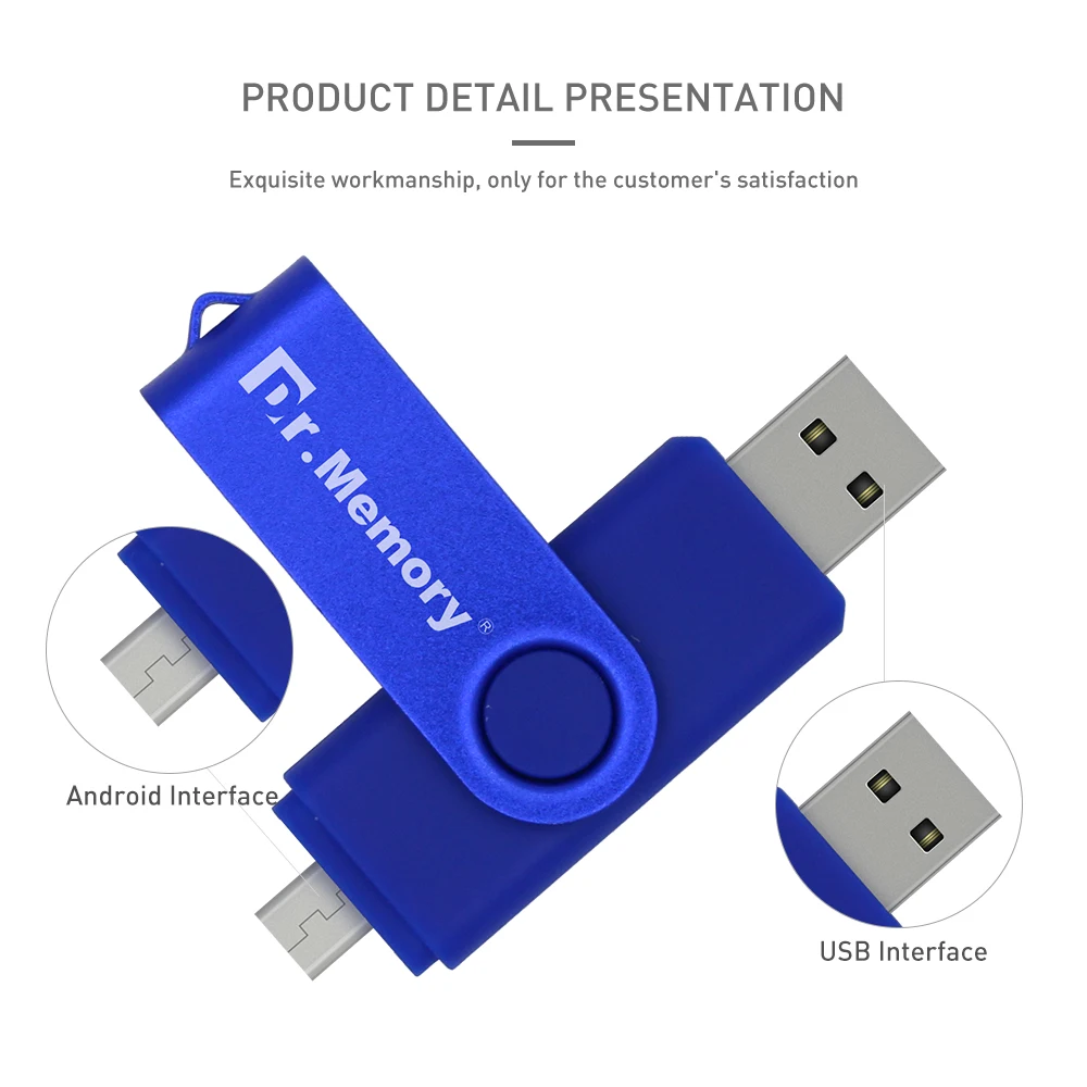 64 Гб металлическая OTG карту флэш памяти с интерфейсом usb металла Каблук 16 для Android