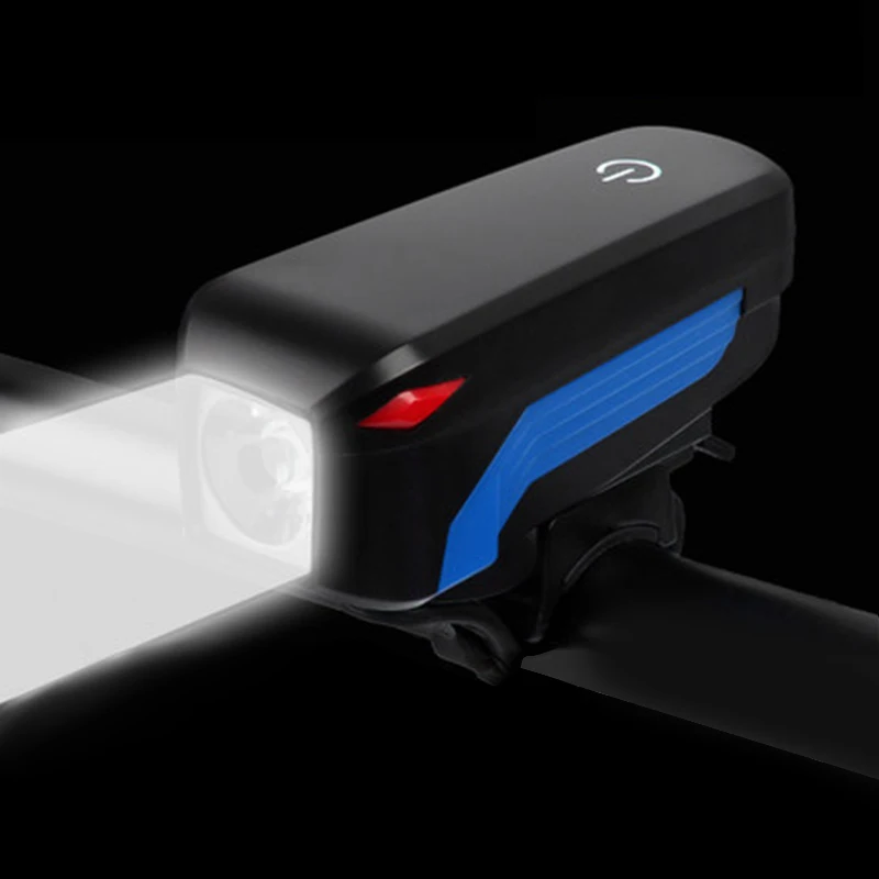 

Usb Rechargeable Bicycle Light Front Cycling Handlebar Led Light with Loud Horn Battery Flashlight Headlight Bicycle Accessories