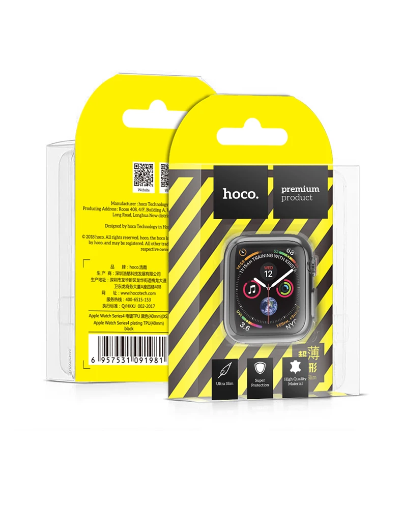 HOCO покрытие силиконовый чехол для Apple Watch Series 4 чехол мягкий TPU чехол для часов для iWatch 44 мм 40 мм чехол группа