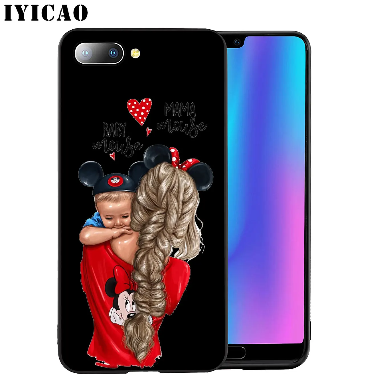 Black Brown Hair Baby Mom Girl Queen Soft Phone Case for Huawei Mate 30 20 10 Pro Nova 5I 5T 5 4 4E 3i 3 2i Lite Smart |