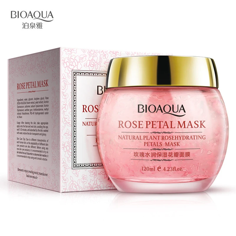 Маска для лица Bioaqua сна 2 шт. розовые лепестки корейская косметика глубокое