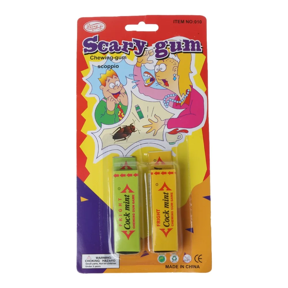 

2PCS Cockroach Spider Chewing Gum Joke Shock Startle Toys Novel Toy