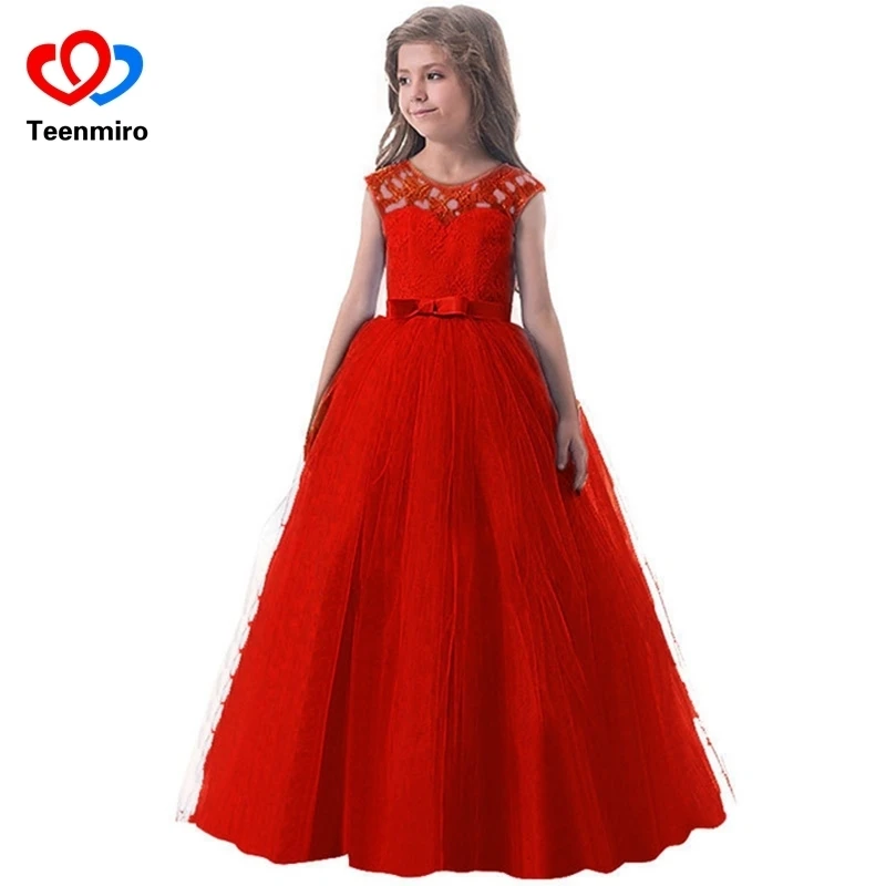 Детское платье для девочек принцессы свадебной вечеринки фатиновые кружевные