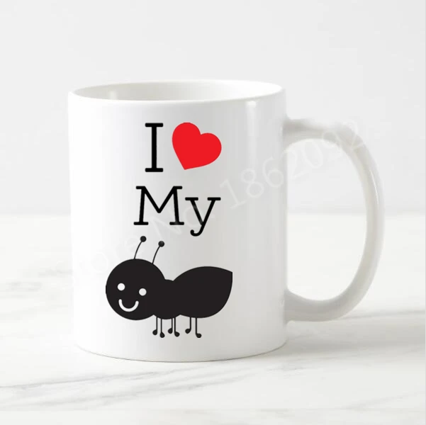 Забавные футболки с надписью I Love My тетей Ant Кофе кружка Новинка тетушка чайные