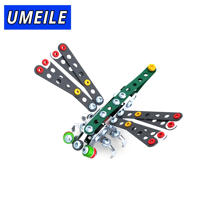 Бренд UMEILE 3 стиль 3D металлическая головоломка животное Стрекоза бабочка