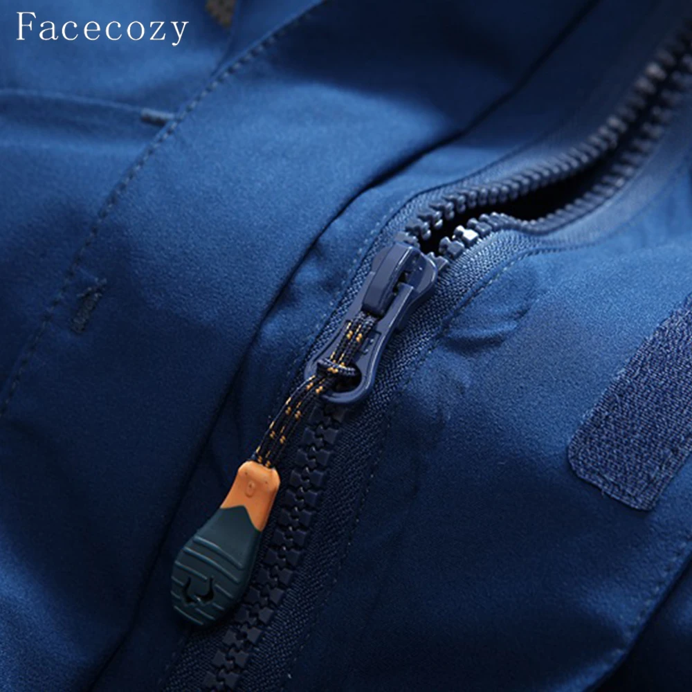 Facecozy мужской зимний софтшелл водонепроницаемый два комплекта флисовые куртки