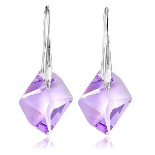 Серьги из серебра 925 пробы с натуральным красным кристаллом модные серьги в