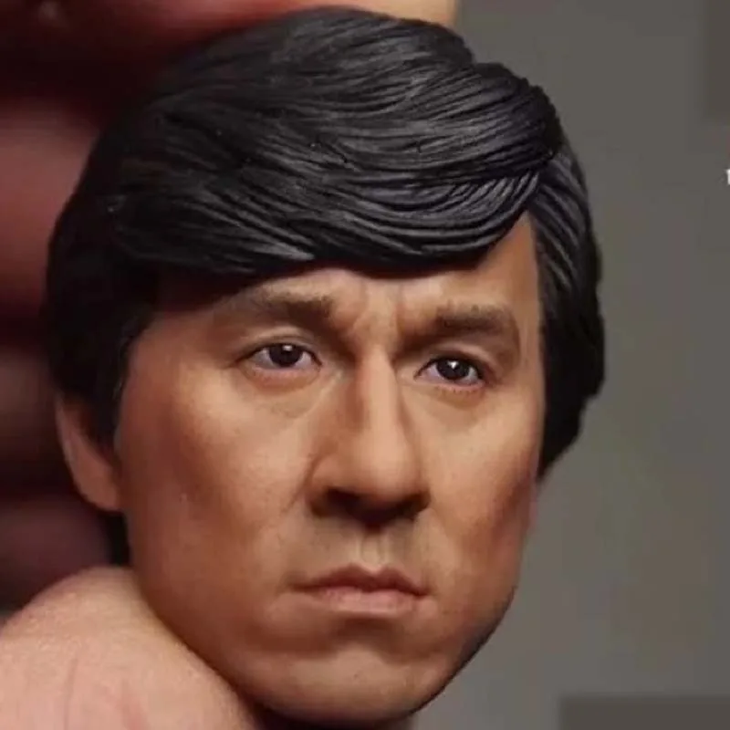 Азия кунфу моив звезда Джеки Чан модель головы масштаб 1:6 мужской солдат резьба
