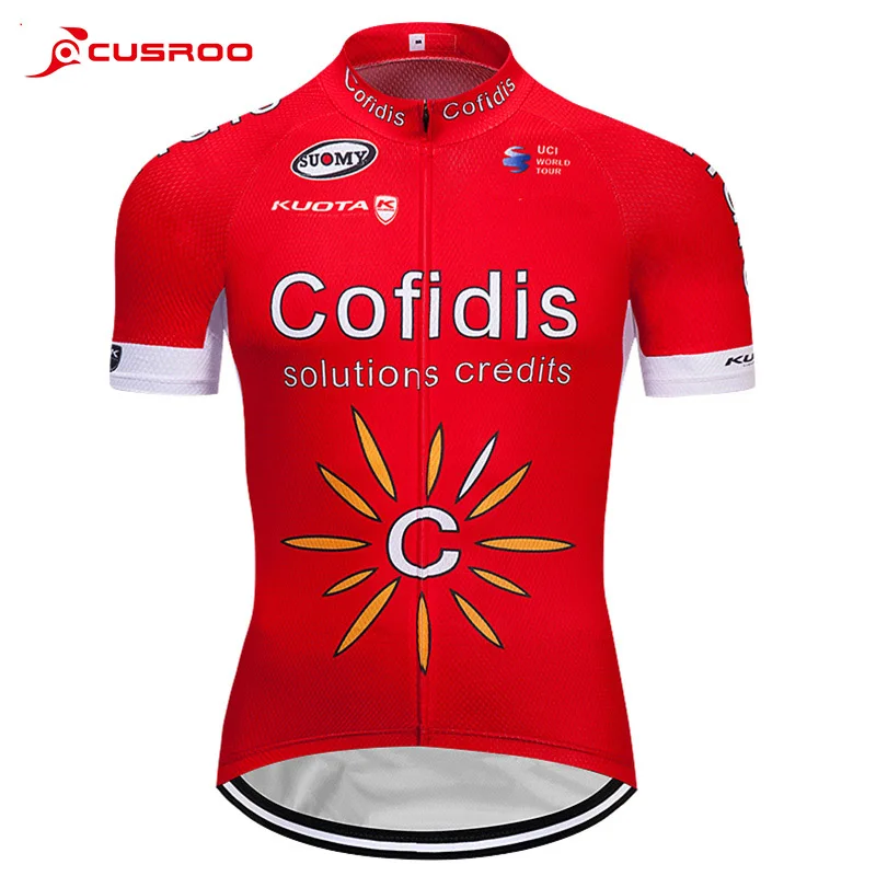 2018 Новый cofidis Vélo Топ велосипед красная рубашка Ropa Ciclismo Мужские Лето team pro