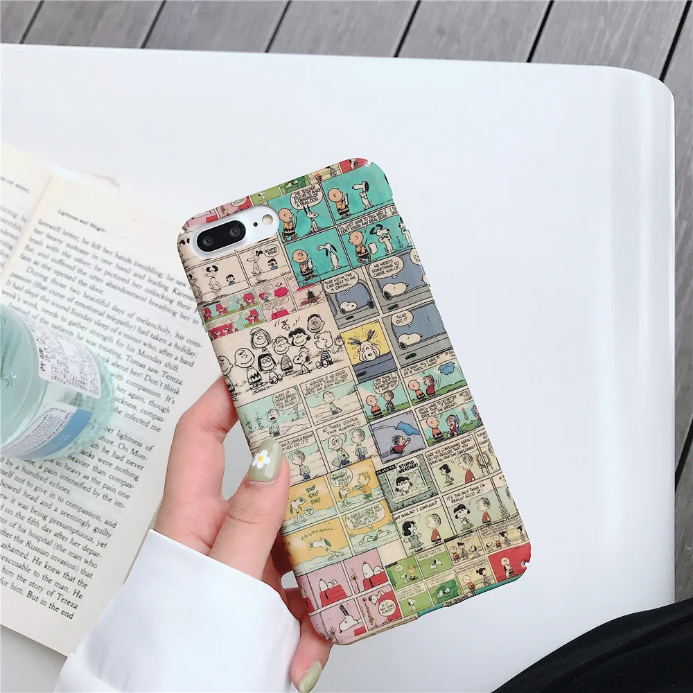 IToncs Ретро стиль собака комиксов чехол для телефона аниме Iphone XS Max XR X мультфильм
