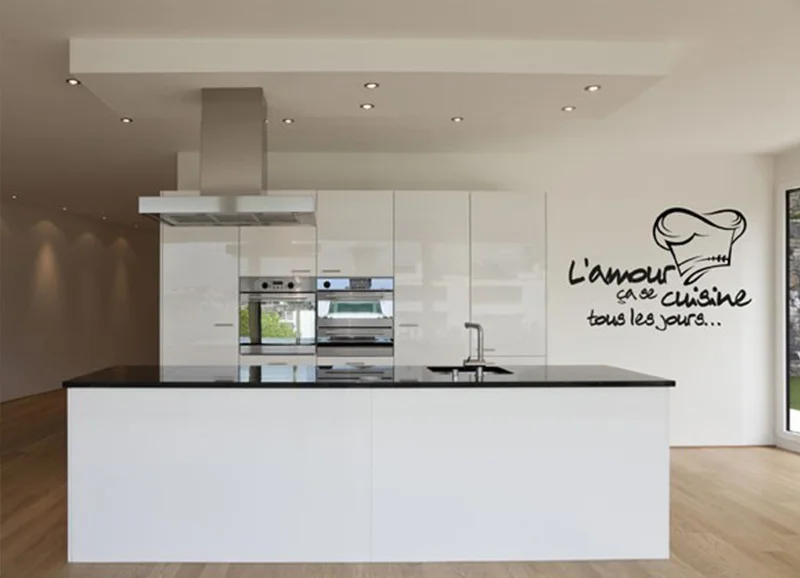 

Reomvable Cuisine Stickers French Vinyl Wall Stickers Wallpaper Mural Wall Art Wall Sticker Kitchen Tile Stickers Wall Decal
