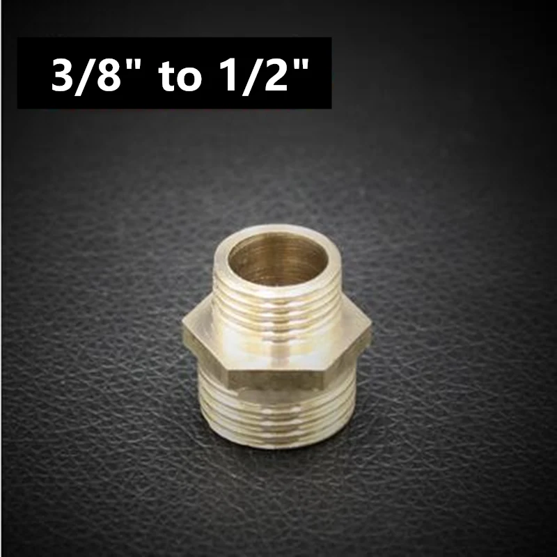 3l8 x 1l2 1/" 1/4" 3/" 1/2" 3/" 1" наружная резьба, латунная труба, одинаковая понижающая ниппельная арматура, латунные быстроразъемные адаптеры - Цвет: 3l8 x 1l2