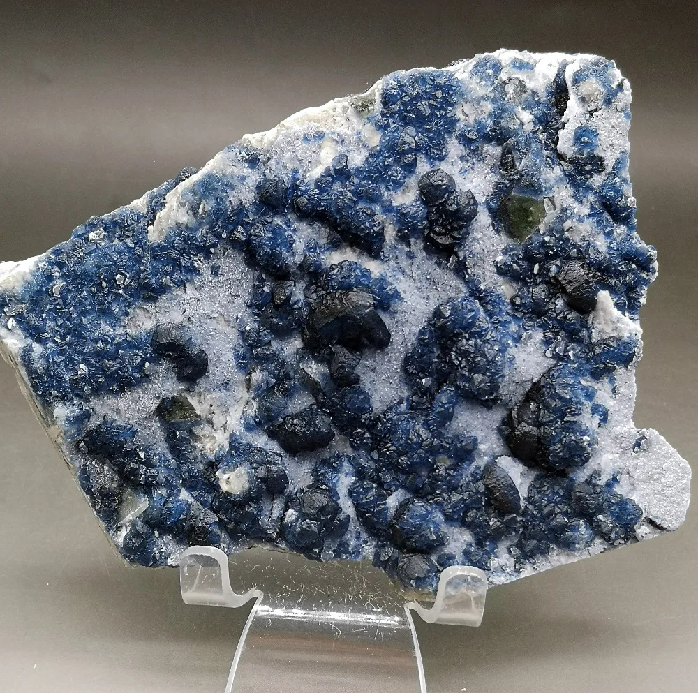 572g Natural rare Blue Fluorite Mineral Specimen Large crystal stone and form Inner Mongolia | Дом и сад