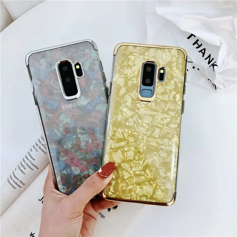 Для samsung A5 A6 A7 A8 плюс 2018 блеск Мрамор силиконовый чехол Полный 360