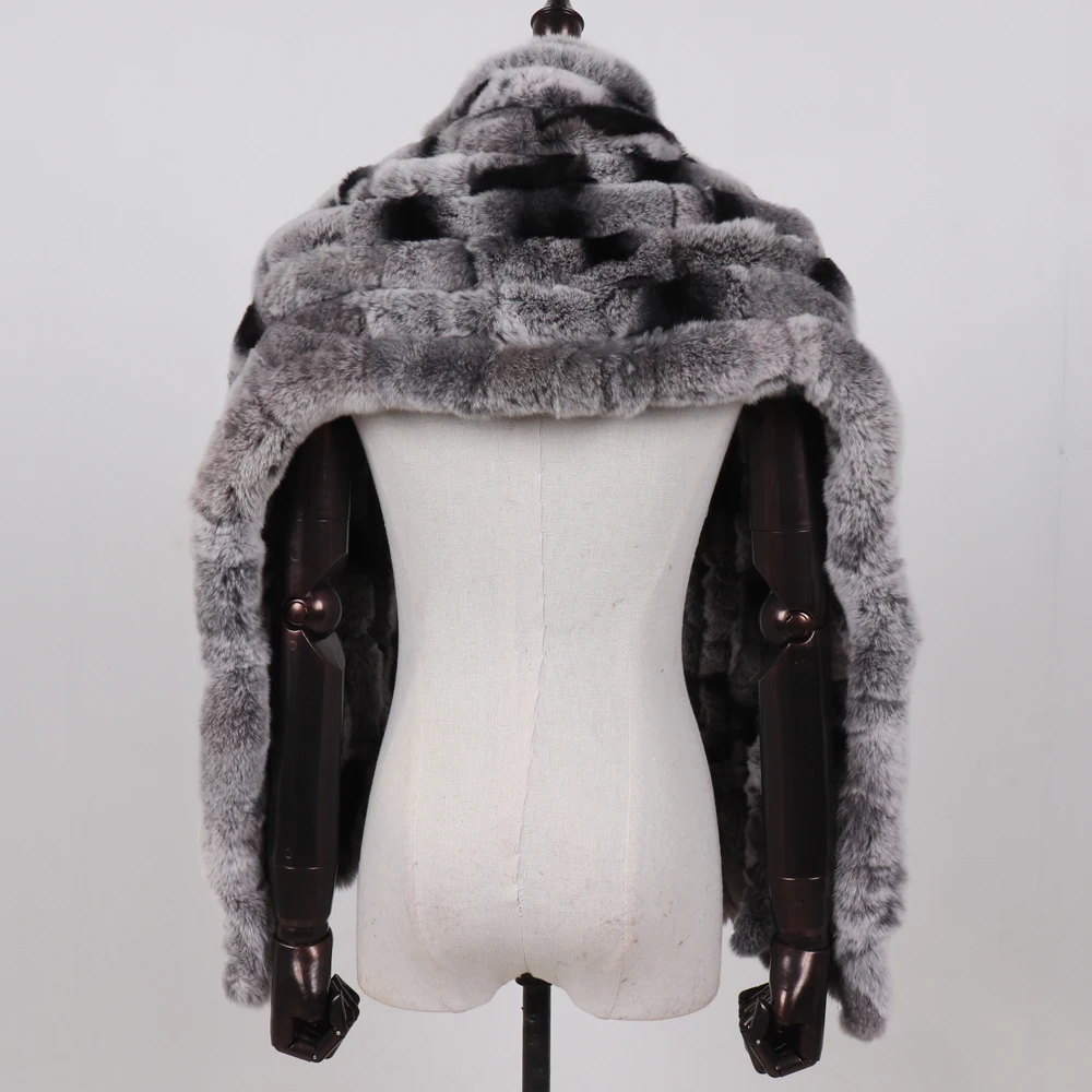 2021 зимние высокие сапоги женские Стиль 100% натуральная Настоящий мех кролика шарф