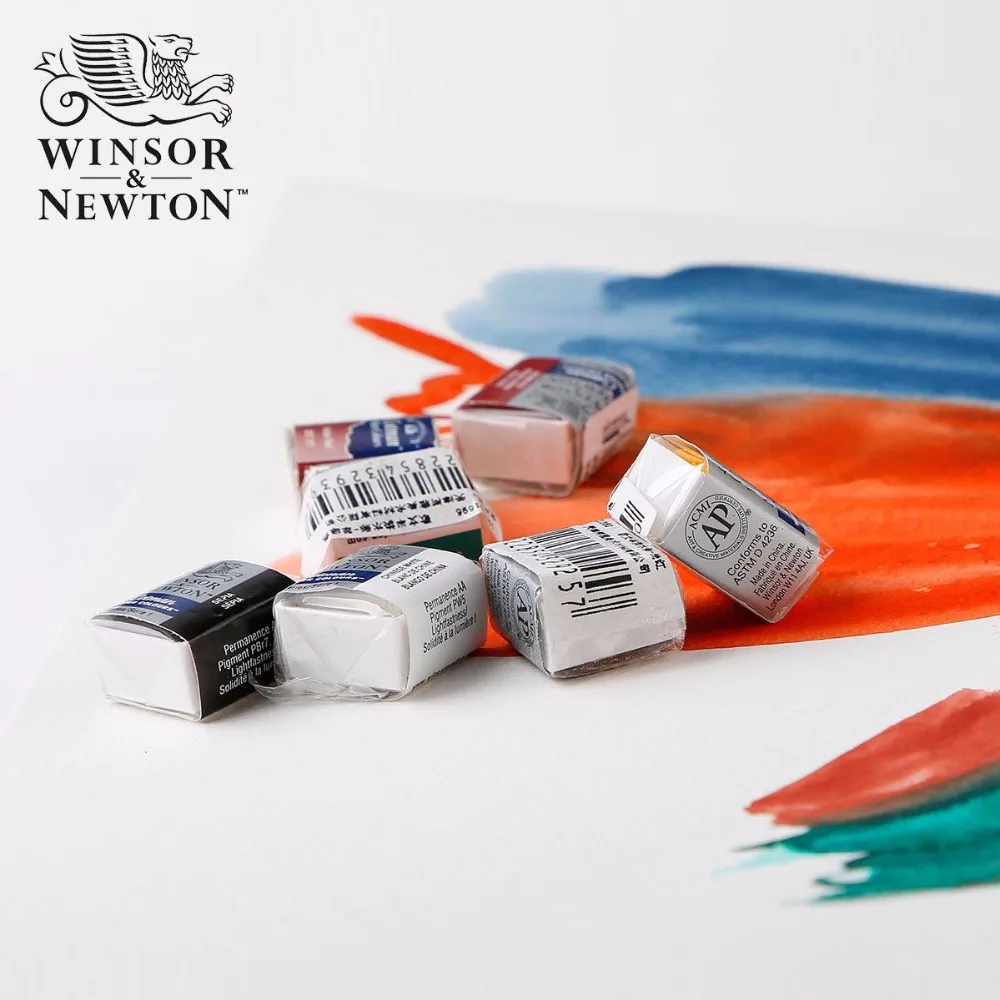 Winsor & Newton Cotman водяная краска 40 цветов однотонная половинная сковорода 003 327|half