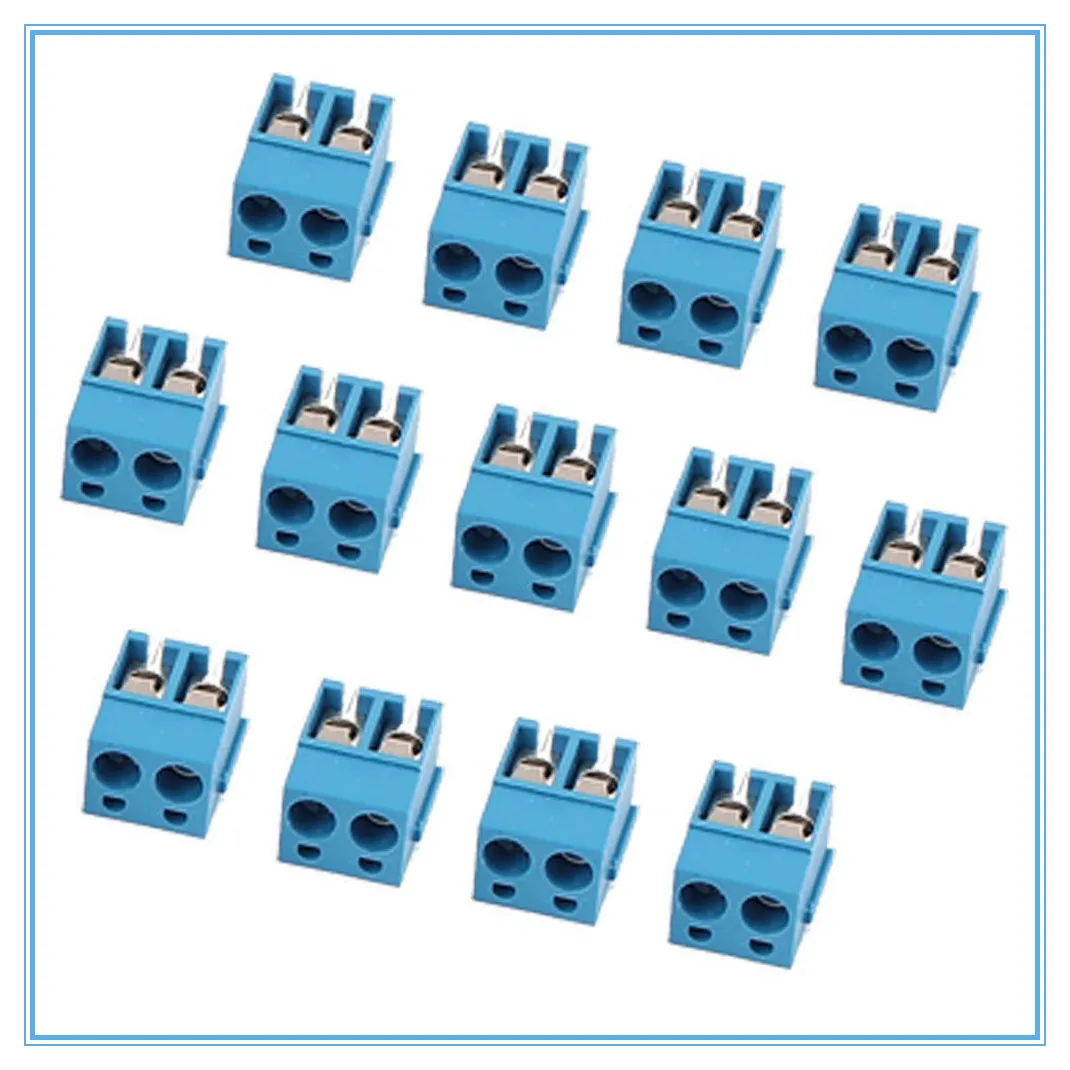 30Pcs 2 Way 2P PCB Mount Screw Terminal Block Connector 5.08mm Pitch Blue | Обустройство дома
