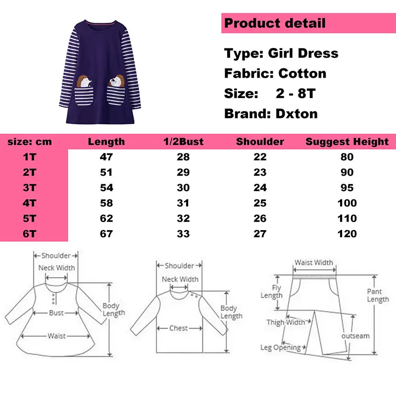 Платье для девочек Dxton 2018 платья принцесс с длинным рукавом одежда малышей в