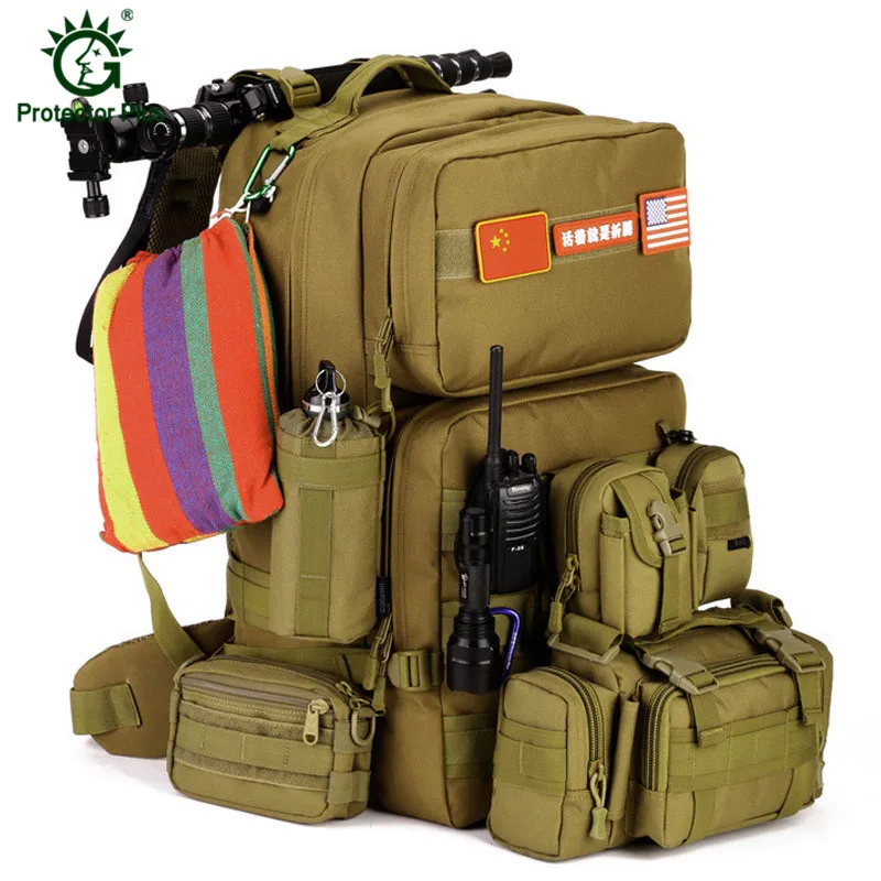 55L Waterproof Nylon Outdoor Sport Backpack Men or Women Large Capacity Backpacks Male Travel Luggage Bag Mochila High Quality