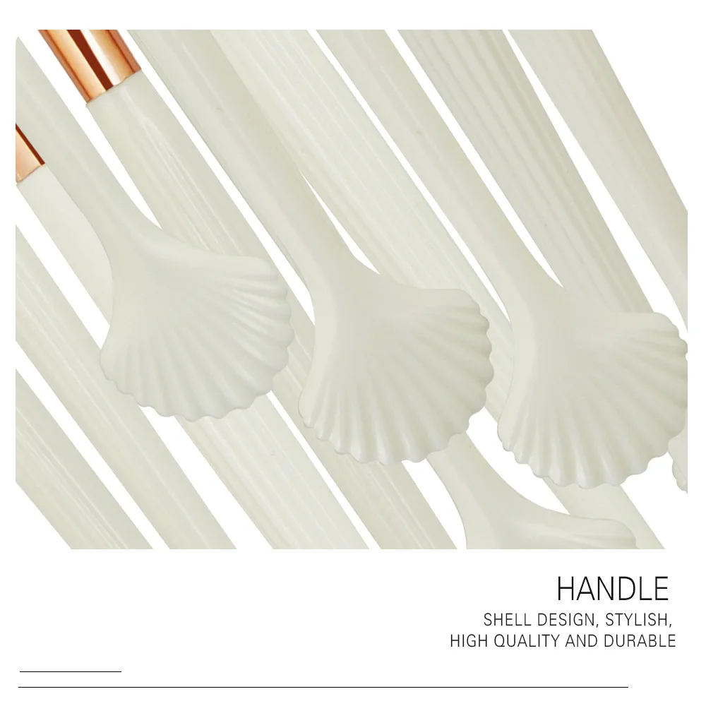 Набор из 20 кистей для макияжа морские элементы в виде ракушек прекрасные