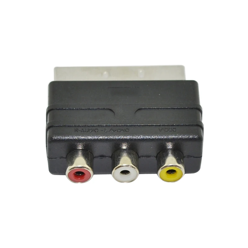 RGB штекер scart К 3RCA RCA розетка AV адаптер Вход для PS4/WII DVD VCR | Электроника