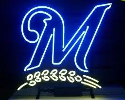 

Custom Made M Letter Glass Neon Light Sign Beer Bar