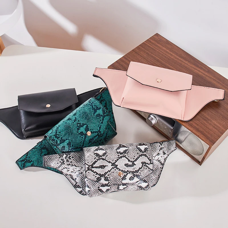 DAUNAVIA Serpentine Waist Belt Bag Fanny Pack Ladies New Fashion Women PU Leather bag Small Shoulder Chest Bags | Багаж и сумки
