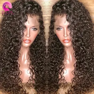 Парики из ЕВА с кудрявыми натуральными волосами на полной сетке, предварительно выщипанные Детские волосы, безклеевые передние парики на сетке для женщин, бразильские волосы без повреждений