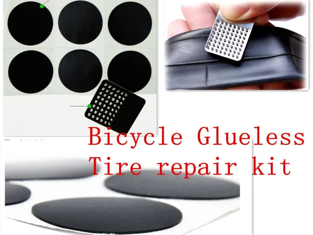 Комплект для ремонта дорожных велосипедных шин пластырь колес безклеевой