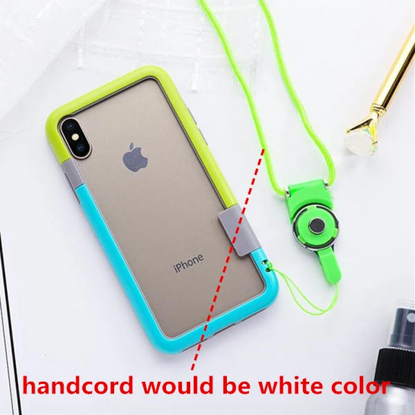 Hotr для iphone X бампер чехол гибкий, мягкий, полиуретановый бампер чехол для Apple X резиновая рама Fundas Handcord ударопрочный чехол - Цвет: green blue