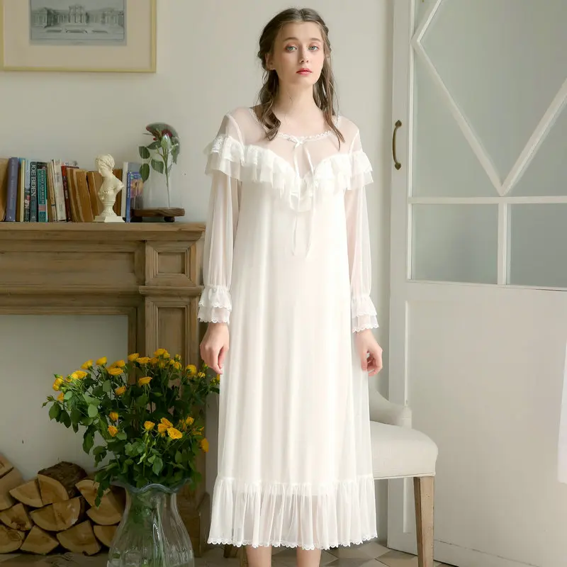 Пикантная прозрачная одежда для сна из мягкой шелковой пряжи Женская кружевная