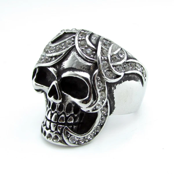 Бесплатная доставка смешанные размеры панк ужасное 316L нержавеющая сталь