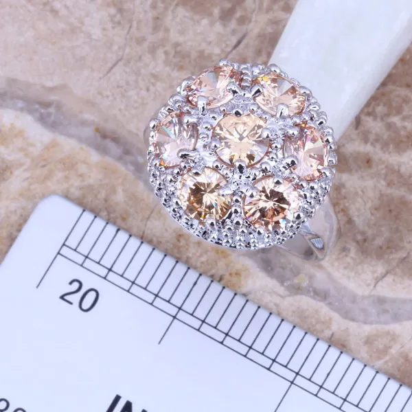 Комплект украшений из серег и кольца с фианитом Размер 6 / 7 8 9 10|silver jewelry set|jewelry