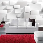 Пользовательские настенная современной 3D стереоскопического большой росписи стены Бумага Коробка куб стены Бумага Гостиная диван Спальня стены Бумага фрески 3D