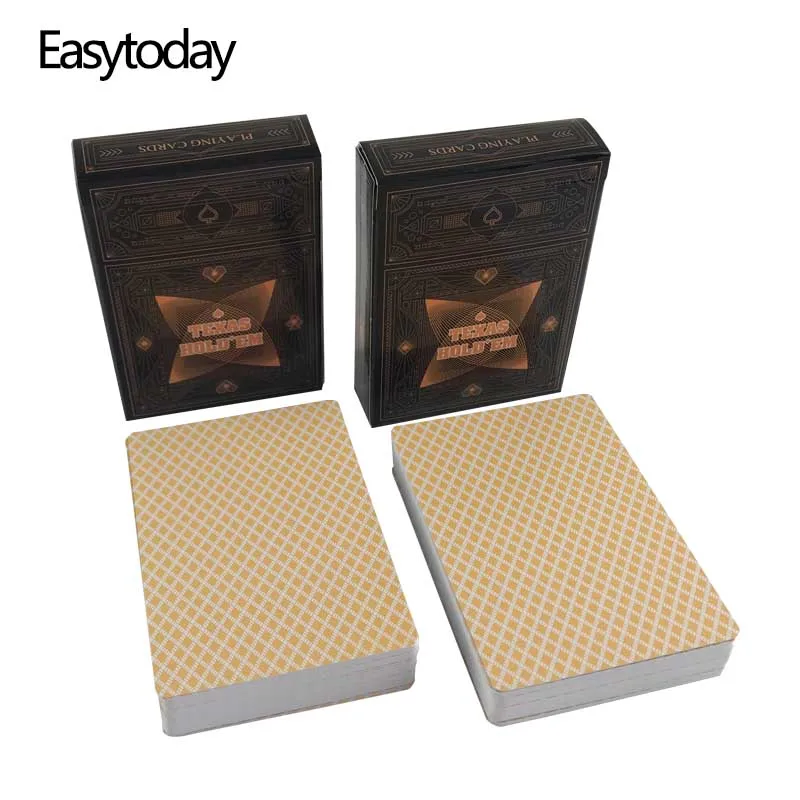 Easytoday 2 шт./компл. ПВХ Набор Игральных Карт Техасские покерные карты пластиковые