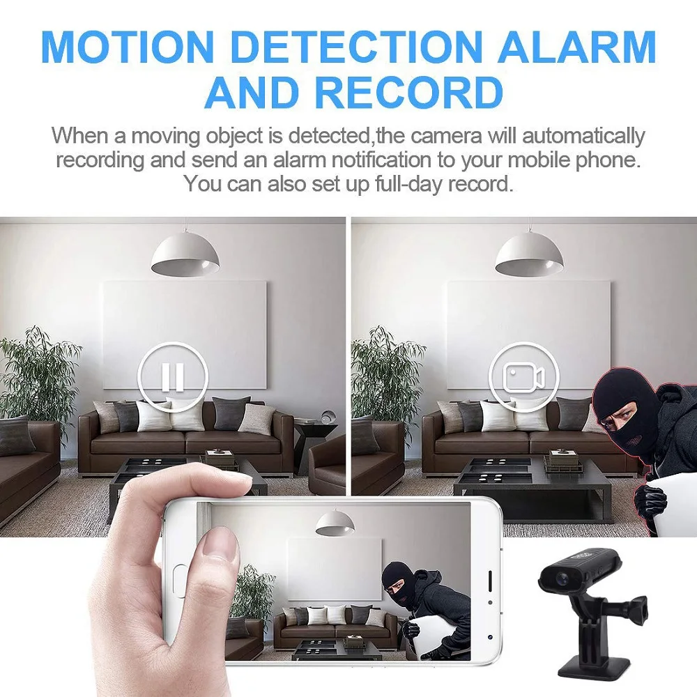 Мини домашняя камера безопасности PNZEO 1080P HD Беспроводной Wi-Fi Удаленный просмотр супер мини камера s няня камера маленький рекордер