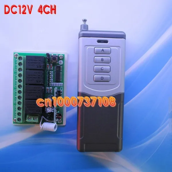 DC12V 10A 4 ch выключатель света беспроводной 433 93 МГц переключатели для окна Дверной