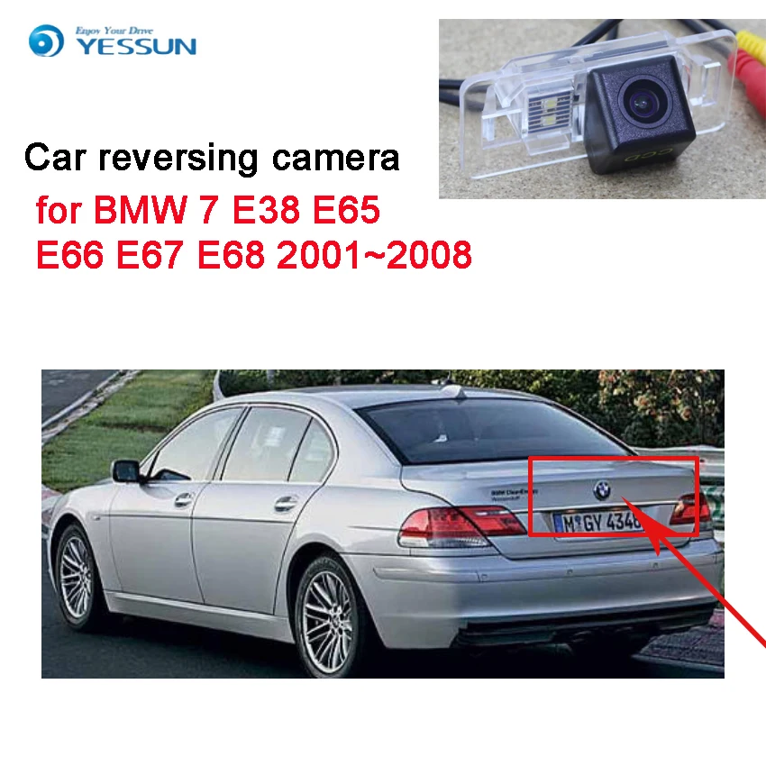YESSUN Автомобильная фотокамера для BMW 7 E38 E65 E66 E67 E68 2001 ~ 2008 CCD HD ночное видение