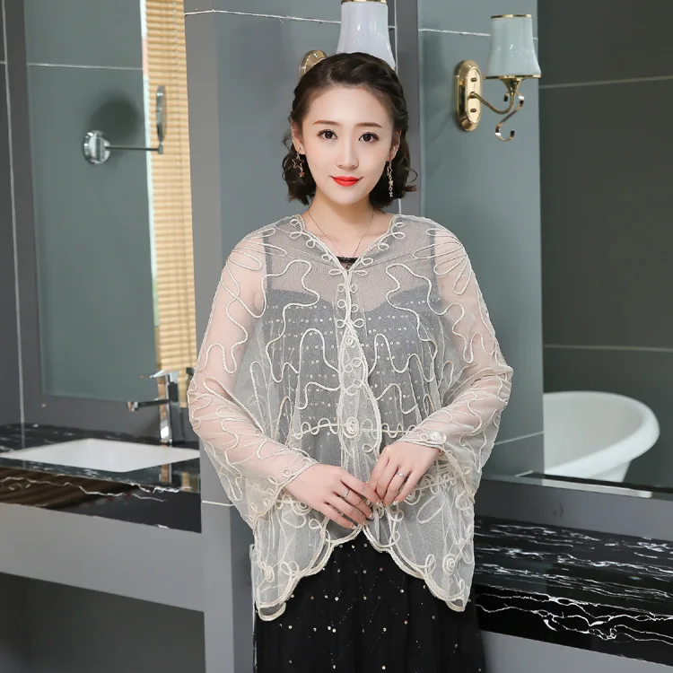 Женская накидка BLINGSTORY с рукавами летучая мышь 1920-х пайетками и бисером вечерняя