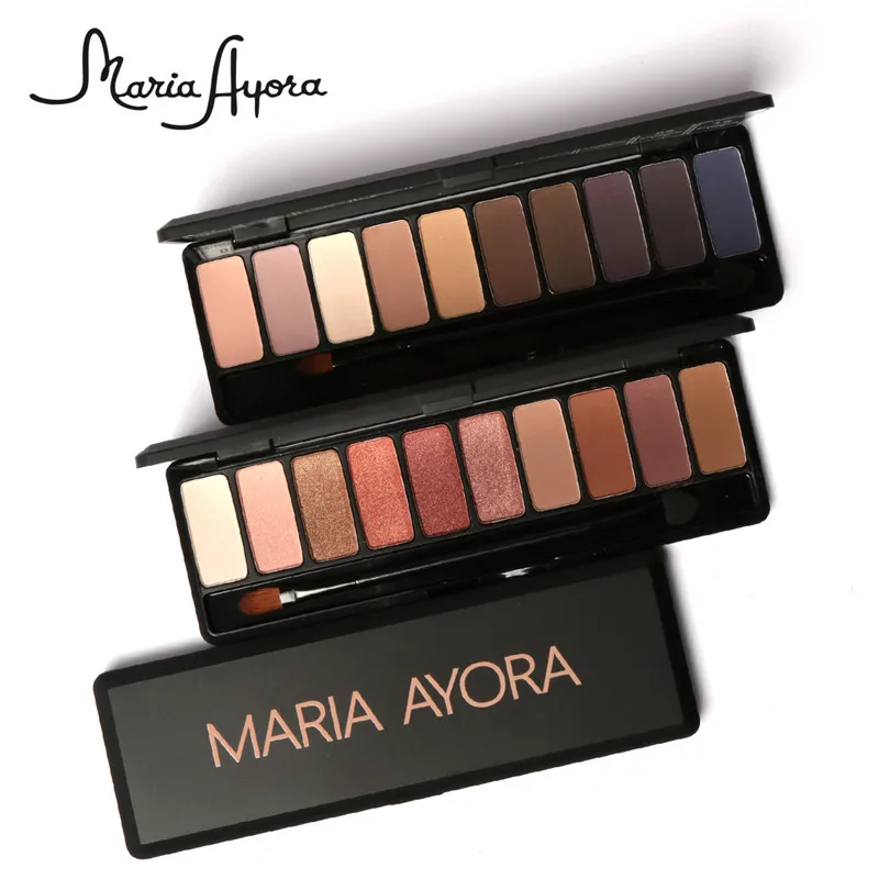 Мария айора 10 Цвета тени для век Палитры Glamorous Смоки Тени Shimmer Макияж комплект с