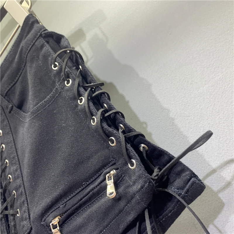 Neploe Высокая талия Свободные женские шорты Твердые Drawstring модные короткие мягкие повседневные Прямые джинсы шорты Лето 45423