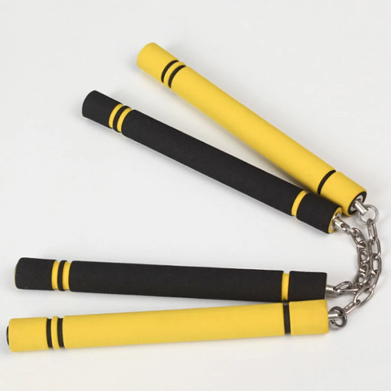 ZOOBOO кунг-фу Nunchakus боевое искусство защитная пена Nunchakus губка двойная дубинка с цепочкой из нержавеющей стали