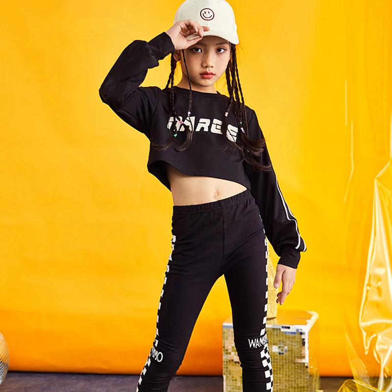 Новый детский Джазовый танцевальный костюм для хип хопа выступлений на сцене